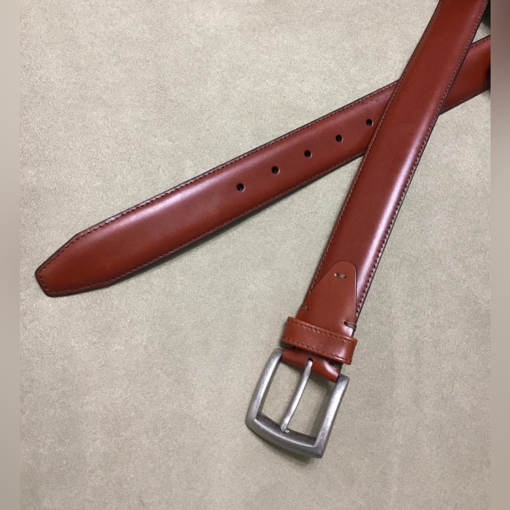 Johnston & Murphy Men’s Brown Leather Buckle Belt Size 40 - B123 - Picture 4 of 9